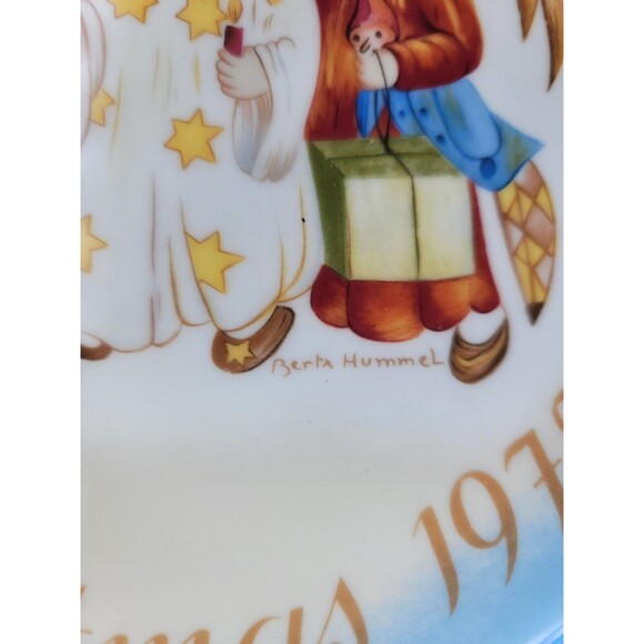 HUMMEL '78 Birthday Plate Christmas Gift 7.25''D Heavenly Trio by Sister Berta - Picture 8 of 12